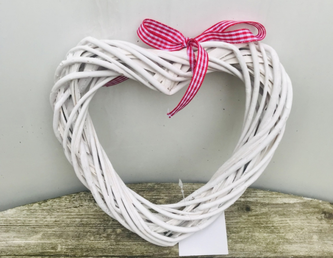 Inimă de răchită 20x20cm