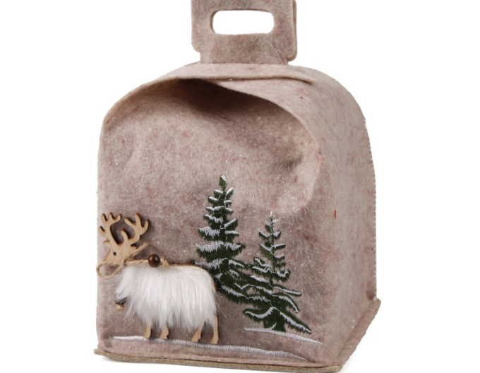 GEANTĂ TOTE DECORATIVĂ DE CRĂCIUN CU REN