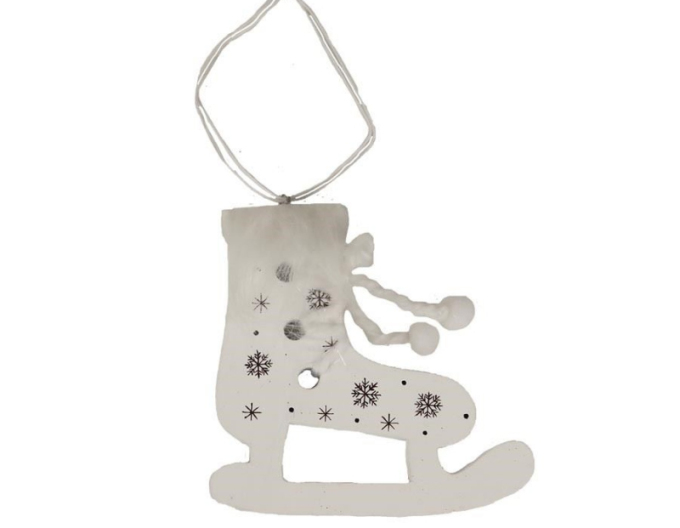 Patine decorative din lemn alb pentru agățat