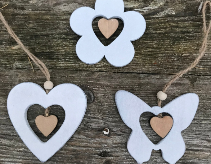 Ornamente din lemn 3pcs