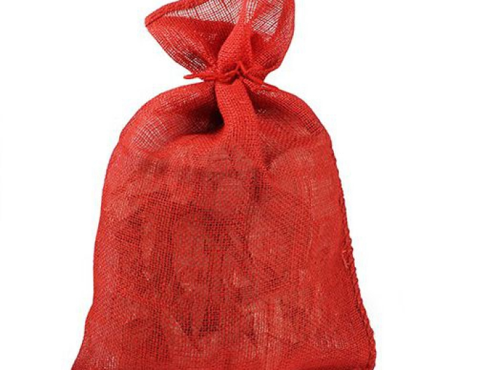 Sac de iută roșu 26x30cm