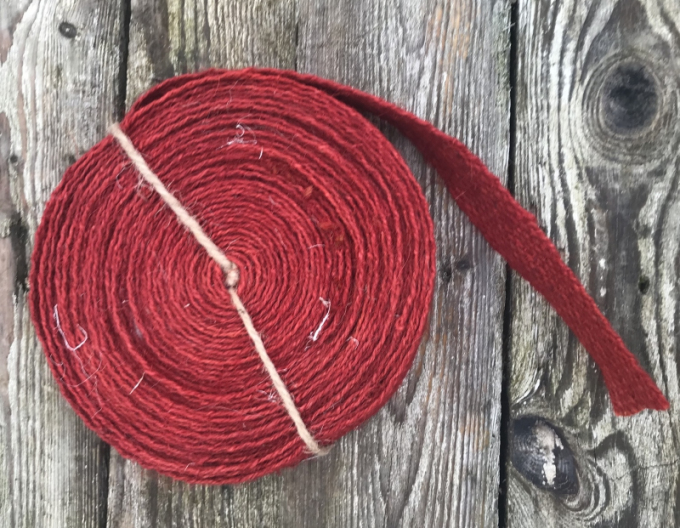 Panglică de iută roșie 3cmx10m