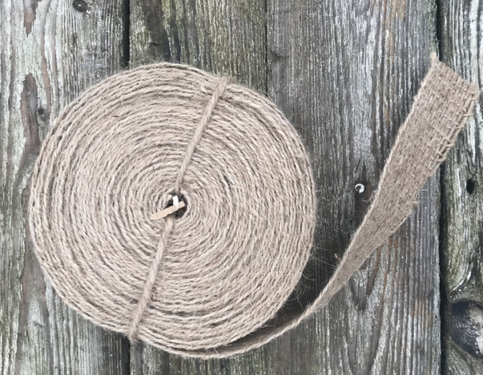 Panglică de iută maro 3cmx1m - metru