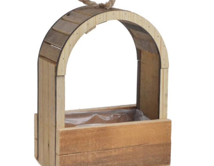 Recipient din lemn pentru agățat