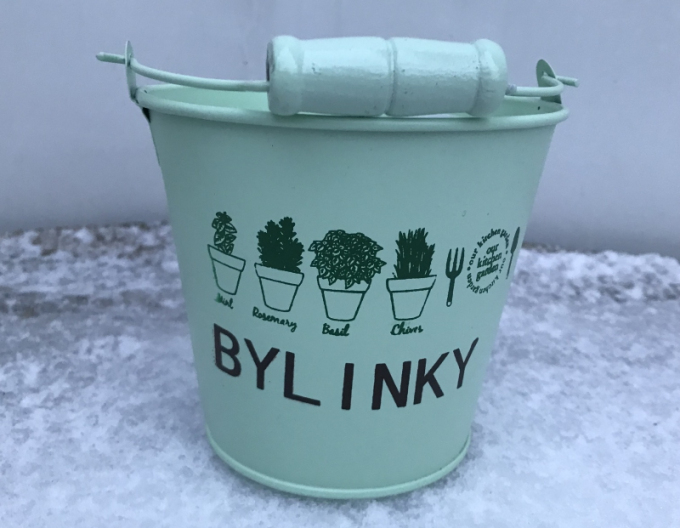 Găletușă metalică pentru ierburi