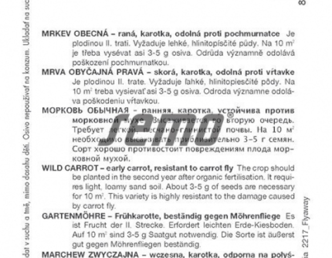 Semo Semințe de morcov ´Flyaway F1´