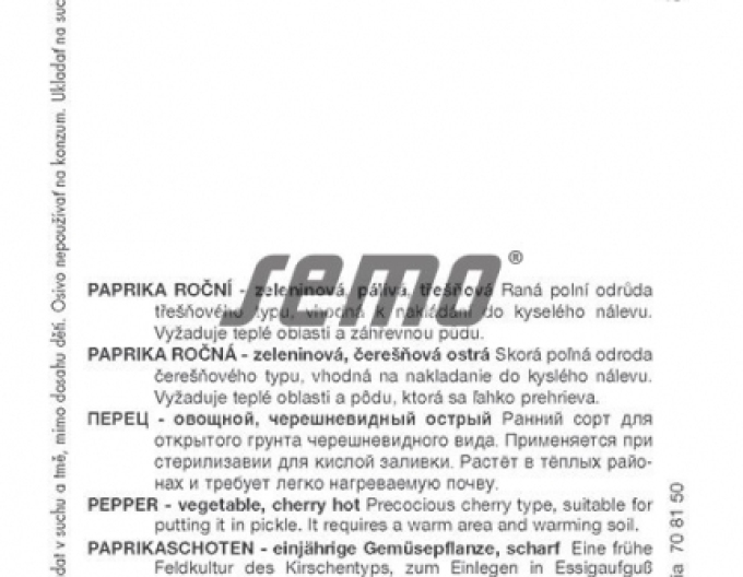 Semințe Paprika anual Coral