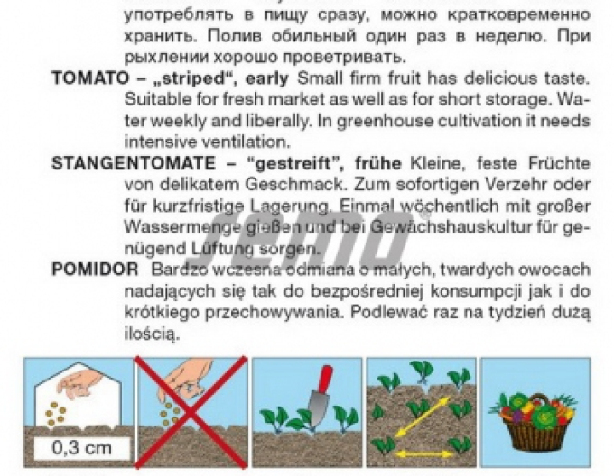 Semo Semințe de tomate pitice  ´Tigrino´