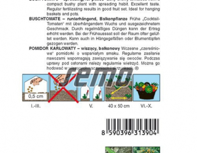 Semo Semințe de tomate pitice Tumbling Tom YELLOW