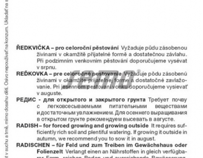 Semo Semințe de ridiche ´Lilana´