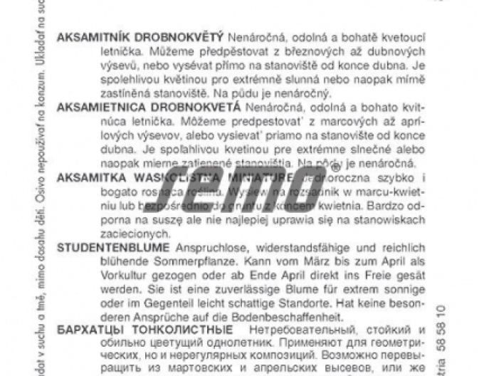 Semo Semințe de Tagetes  Yellow