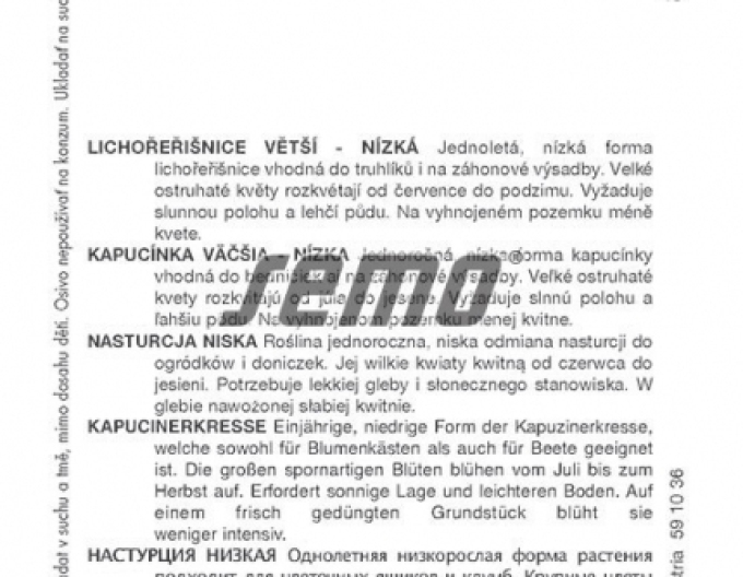 Semo semințe de capucina ´Bijou Double´