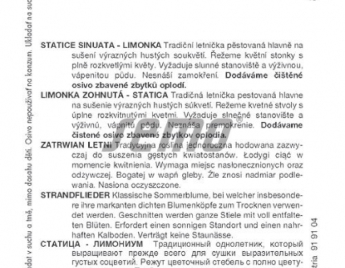 Semo semințe de Limonium ´Blue´