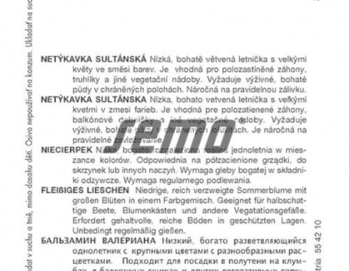 Semo semințe de Impatiens sultana ´Mix´