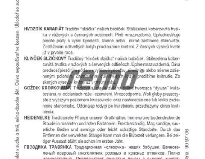 Semo semințe de garoafe ´Maiden Pink´