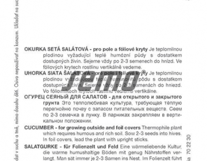 Semo Castravete cultivat pentru salată  ´Perseus F1´
