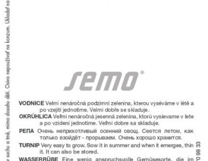 Semo Semințe de napi comestibil ´Purple Top White´