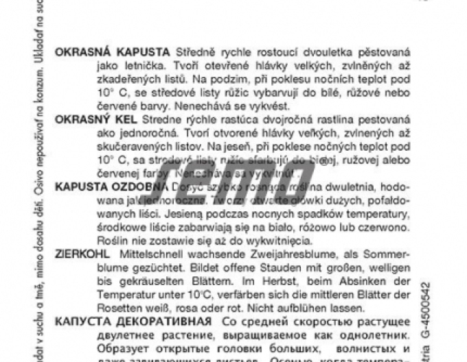 Semo semințe de varză ornamentală „Amestec de culori”