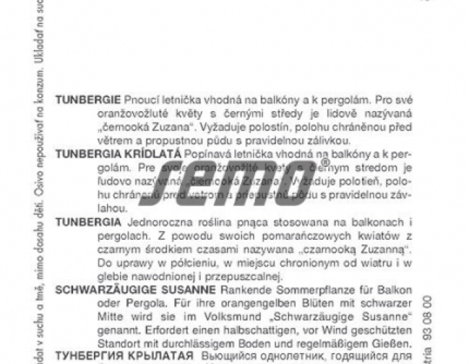 Semo Semințe de Thunbergia Orange