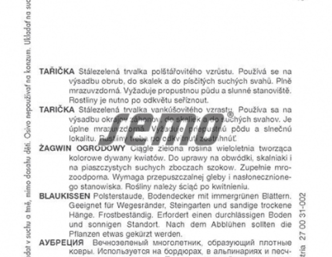 Semințe de aubrietă pentru stâncări ´Mixture´