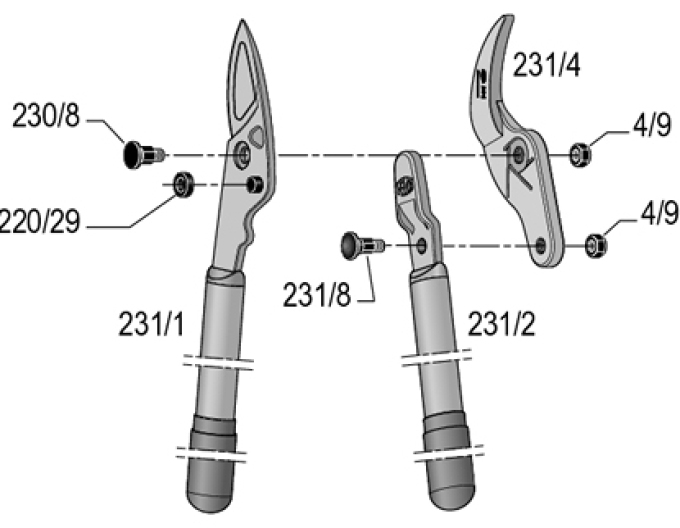 Piuliță Felco 4/9 pentru șurubul central