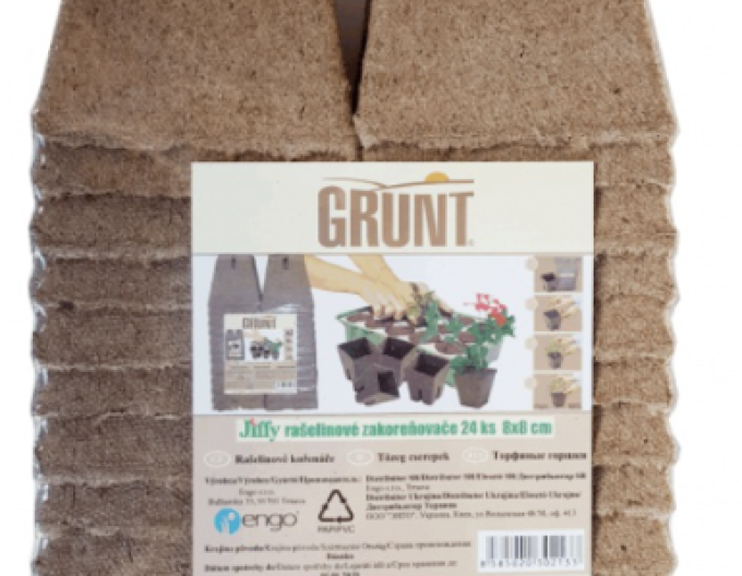 Grunt - Rădăcini de turbă 24pcs 8x8cm