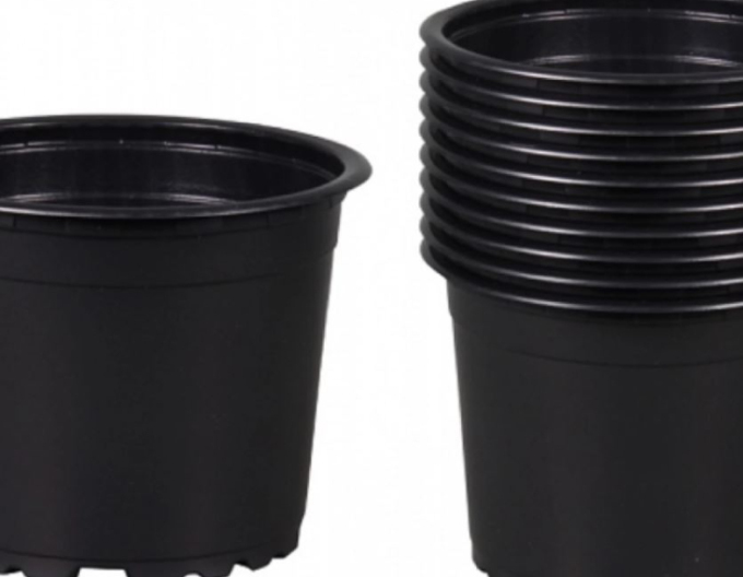 Ghiveci de flori din plastic rotund diametru 9cm - 10pcs