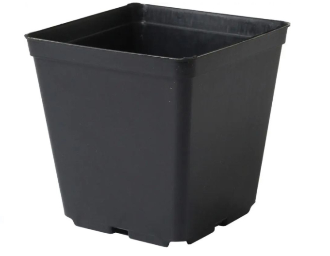 Ghiveci pătrat din plastic 11x11x12