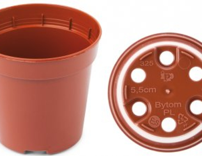 Ghiveci de flori  din plastic cu diametrul de 5,5 cm