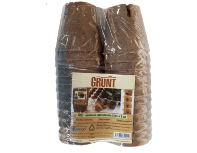 Grunt - Rădăcini de turbă 24pcs diametru 8cm