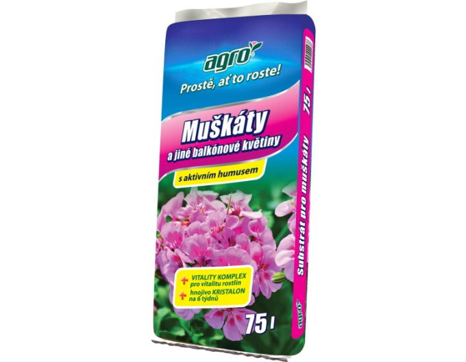 AGRO Substrat pentru geranium și alte flori de balcon 75l