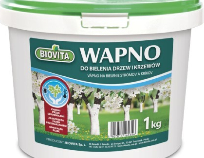Biovita Var pentru albirea copacilor și arbuștilor găleată 1kg