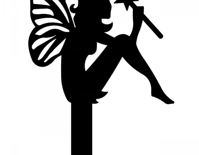 Ornament metalic de grădină- Zănă 30cm