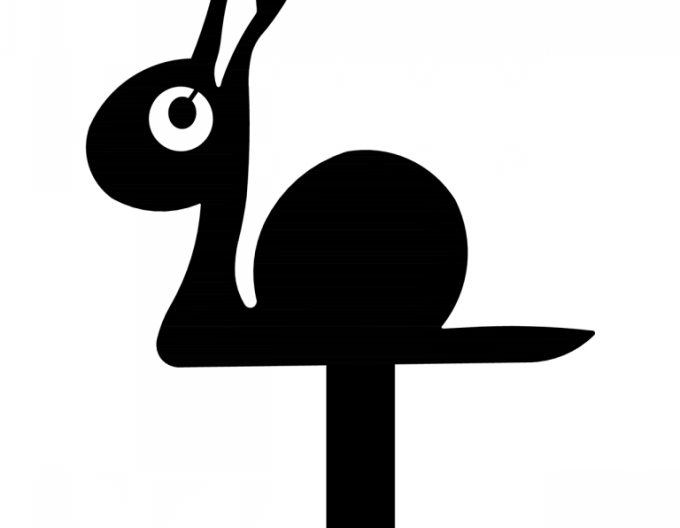 Ornament metalic de grădină - melc 15cm