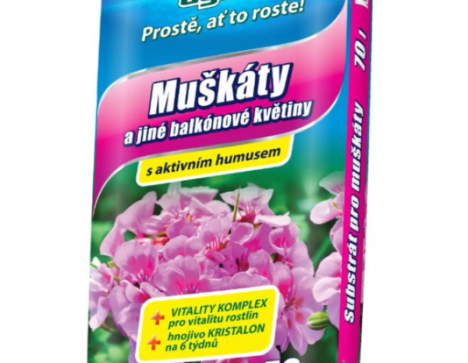 AGRO Substrat pentru geranium și alte flori de balcon 70l