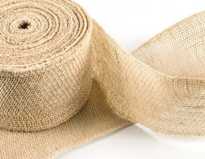 Panglică de iută natur 10cmx1m - yardage
