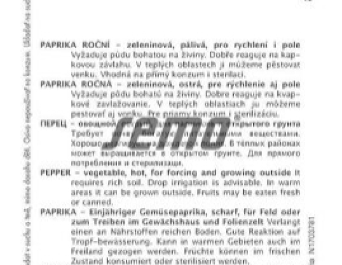 Semo Ardei anual ´Dráky F1´