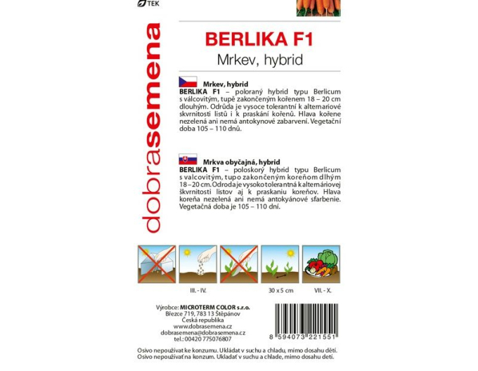 Semințe de morcov ´Berlika F1´
