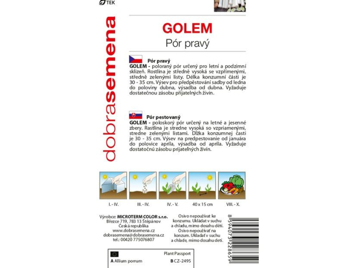 Semințe  Praz cultivat de "Golem