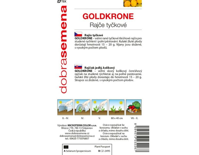 Semințe de tomate cu tulpină Goldkrone