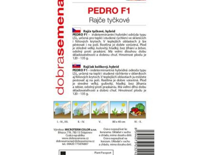 Semințe de tomate cu tulpină Pedro F1´