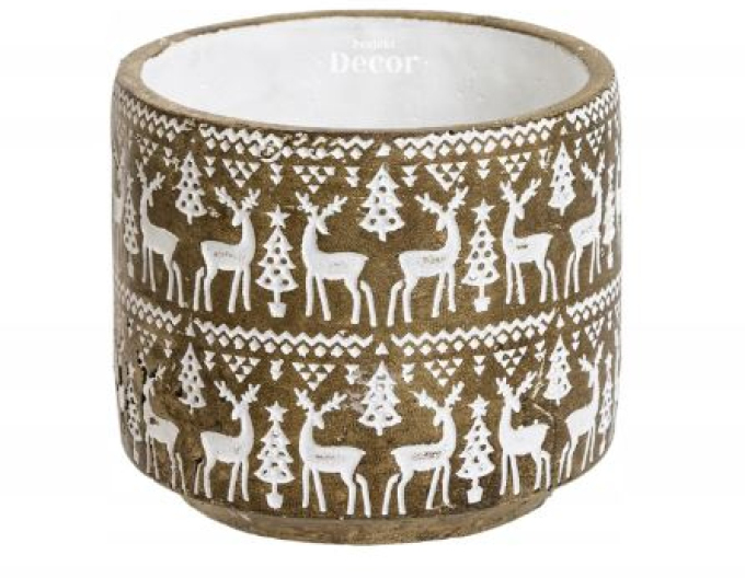 Chiveci din ceramica cu insertii de Crăciun ART 18552