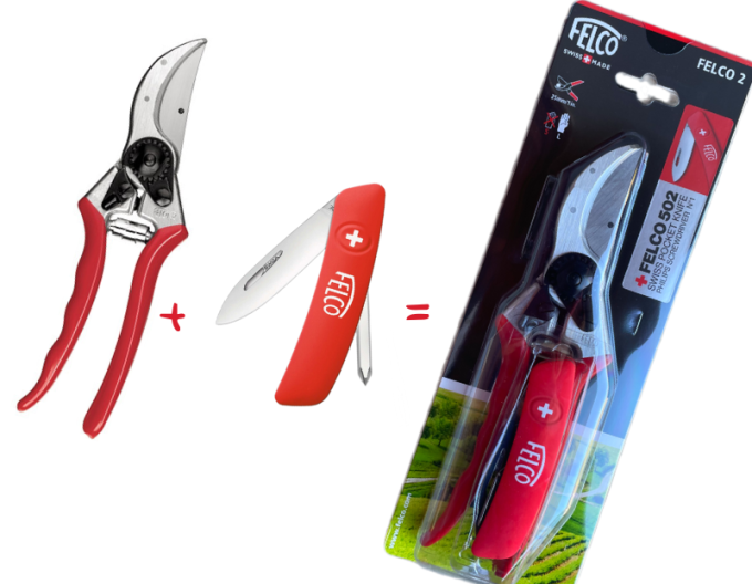 FELCO 2 Foarfece + FELCO 502 cuțit de buzunar Swiss Army