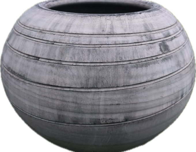 Ghiveci din lut gri ´Ball L´