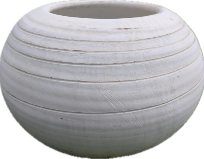 Ghiveci din  lut alb ´Ball L´