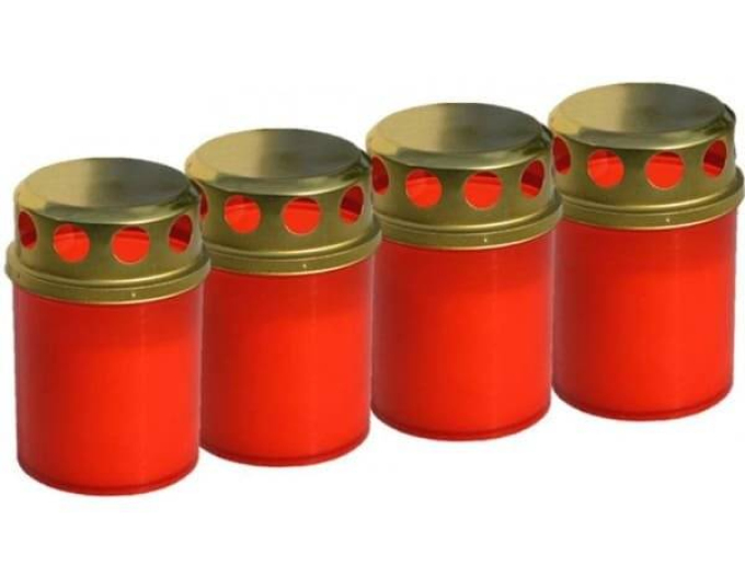 Candelă roșie din plastic 40pcs