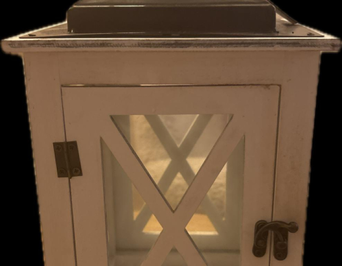 Felinar albă din lemn