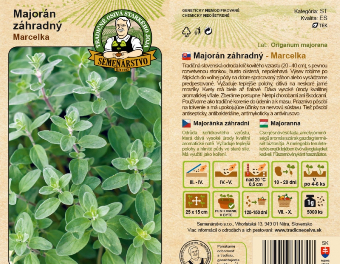 Semințe de maghiran ´Marcelka´