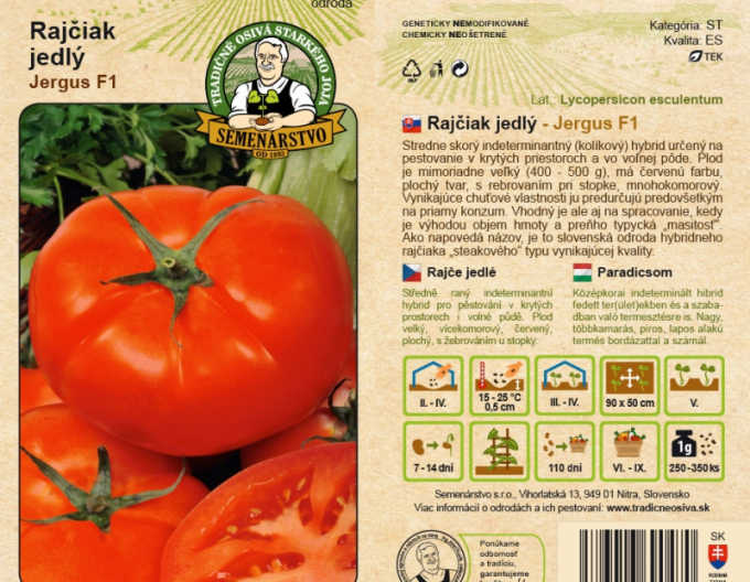 Semințe de Tomate comestibile ´Jergus F1´
