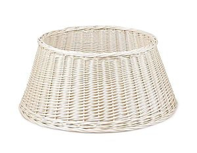 Coș din răchită alb-gri